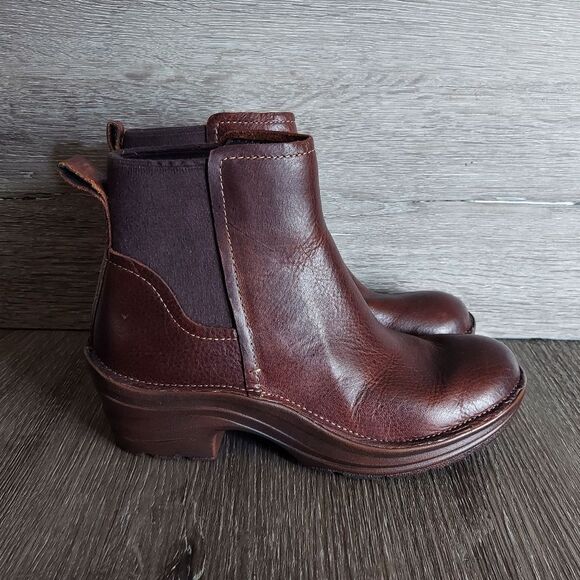 Bionica Womens Perth Leather Pull-On Ankle Booties Whiskey Brown Non Slip Size 6 - Picture 1 of 8